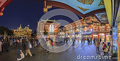 Twillight hour in Shanghai historic city Editorial Stock Photo