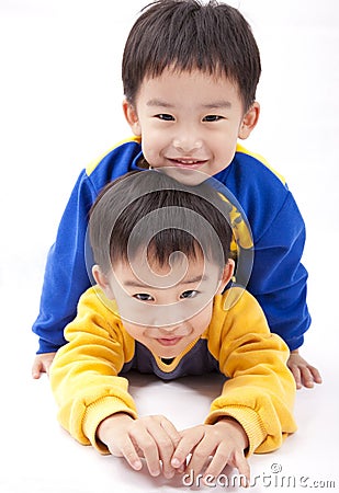 Twin brothers Stock Photo