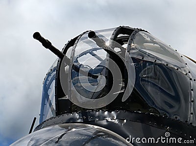 Twin 0.303 Browning machine guns. Editorial Stock Photo