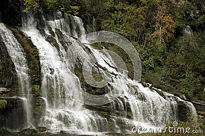Twin Falls on the Caney Fork Stock Photo