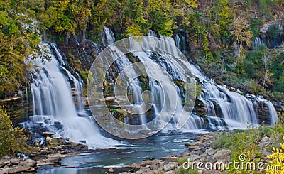 Twin Falls Rock Island State Park Tennessee Stock Photo