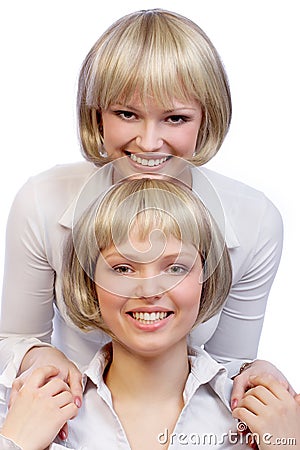 Twin girls Stock Photo