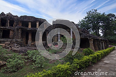 Kandagiri and Udaygiri caves Compund, Bhubaneswar, Odisha. Stock Photo