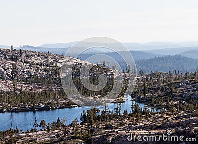 Twin Lake in Desolation Wilderness, California Stock Photo