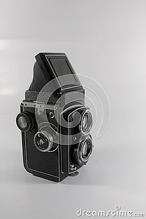 Twin Lens Reflex Camera Stock Photo