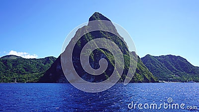 The pitons of saint lucia Stock Photo