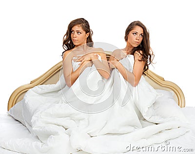 Twin sisters Stock Photo