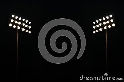 Twin Stadium lights Stock Photo