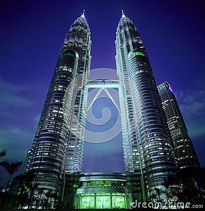 Twin towers in Malaysia Stock Photo