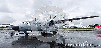 Twin-turboprop maritime patrol aircraft CASA C-295 Persuader. Portuguese Air Force. Editorial Stock Photo