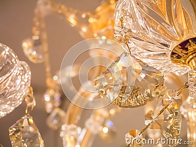 Twinkle, twinkle, crystal chandelier Stock Photo