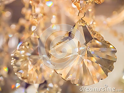 Twinkle, twinkle, crystal chandelier Stock Photo