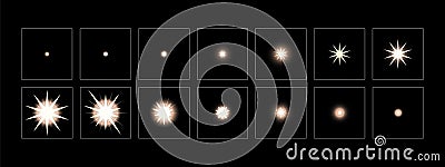 Twinkling Star light FX Vector Illustration