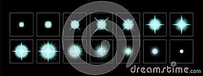 Twinkling Star light FX Vector Illustration