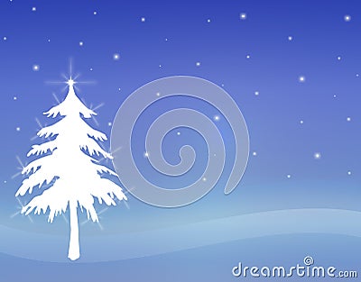 Twinkling White Tree 1 Stock Photo