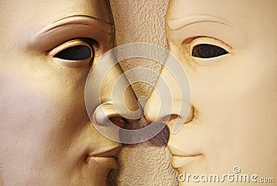 Twins - Venetian Mask , Italy Stock Photo