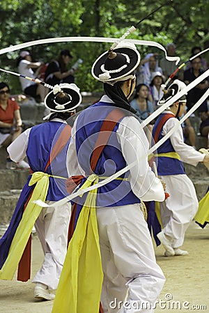 Twirling the ribbon. Editorial Stock Photo