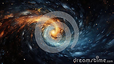 twist cosmic whirlpool abstract Cartoon Illustration