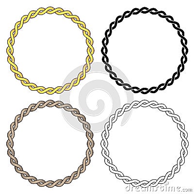 Twisted Braided Wire Rope Chain Vector Illustration Vector Illustration