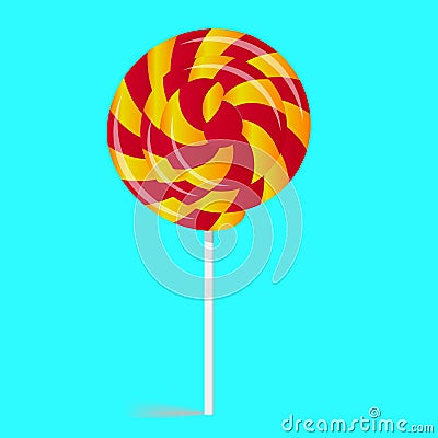 Twisted candy, sweet Vector Illustration