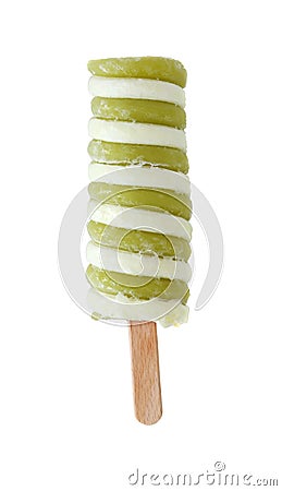 Twisted colorful popsicle Stock Photo
