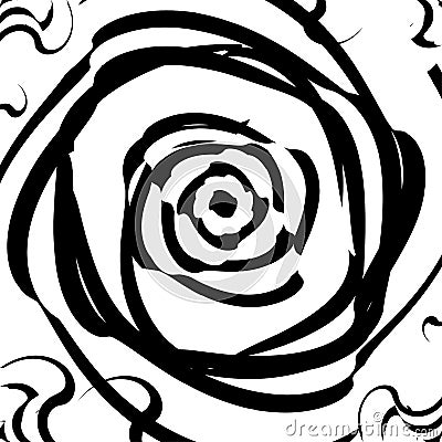 Twisted dynamic background. Optical illusion. Torsion, distortion, rotation movement effect Vector Illustration