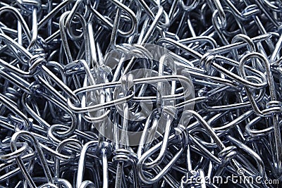 Twisted Link Chain Stock Photo