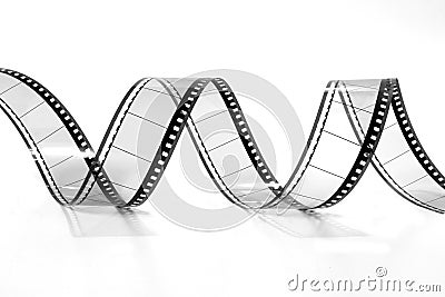 Twisted Movie Film 2 (black and white) Stock Photo