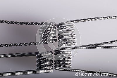 Twisted multi Strand vaping coils example. Stock Photo
