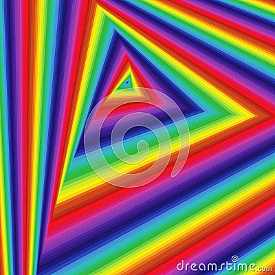 Twisted sequence with spectrum triangle forms Vector Illustration