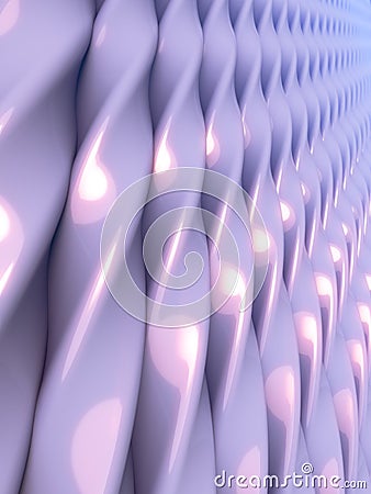 Twisted shape surface pattern. 3d rendering Stock Photo