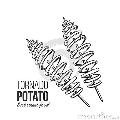 Twisted spiral chip Vector Illustration