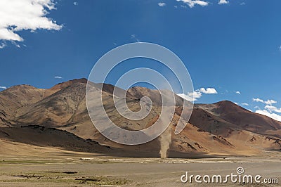 Twister on Leh Manali Road, Ladakh, Jammu and Kashmir, India Stock Photo