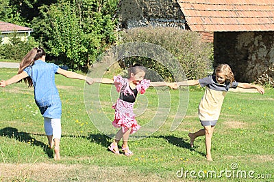 Twisting kids Stock Photo