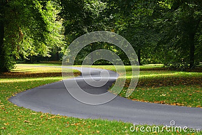 Twisting path road Stock Photo