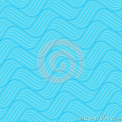 Pattern twisty waves lines seamless. Vector lines. Waves colorful background Vector Illustration