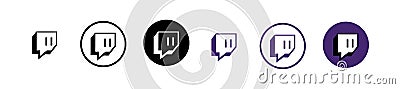 Twitch vector logo. twitch vector icon.twitch editorial Editorial Stock Photo