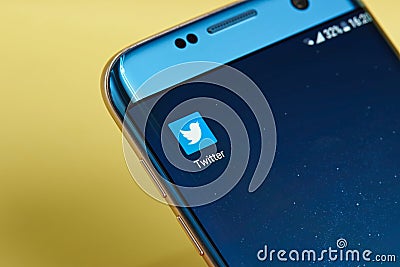 Twitter application icon Editorial Stock Photo