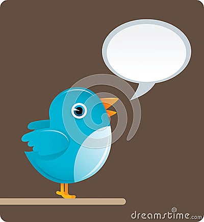 Twitter Bird Vector Illustration