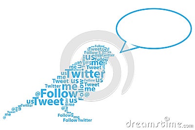 Twitter Bird Cartoon Vector Illustration