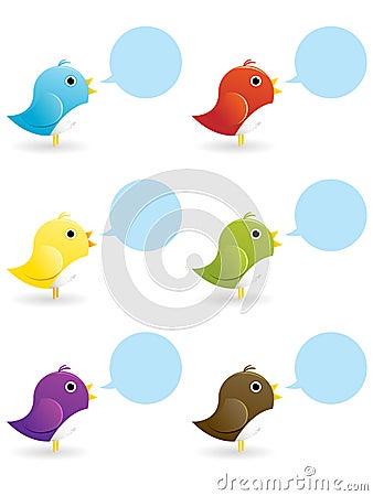 Twitter Bird Icon Vector Vector Illustration