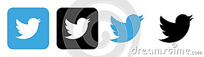 Twitter Bird vector icon EPS 10 Vector Illustration