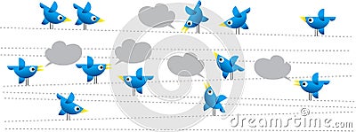 Twitter birds Stock Photo