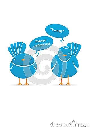 Twitter birds Vector Illustration