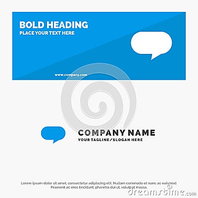 Twitter, Chat, Chatting SOlid Icon Website Banner and Business Logo Template Vector Illustration
