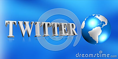 Twitter graphic Editorial Stock Photo