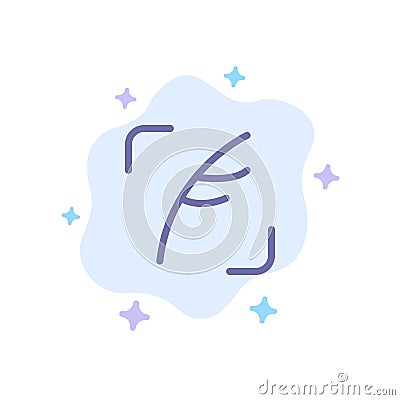 Twitter, Feather, Bird, Social Blue Icon on Abstract Cloud Background Vector Illustration