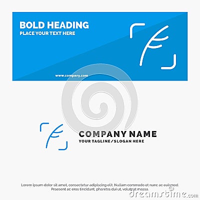 Twitter, Feather, Bird, Social SOlid Icon Website Banner and Business Logo Template Vector Illustration