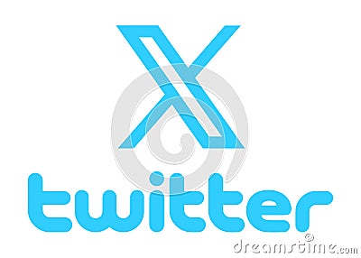 Twitter - global social media, networking service. New logo of Twitter. Kyiv, Ukraine - September 13, 2023 Vector Illustration