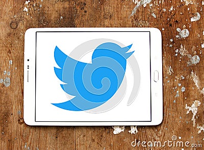 Twitter logo Editorial Stock Photo